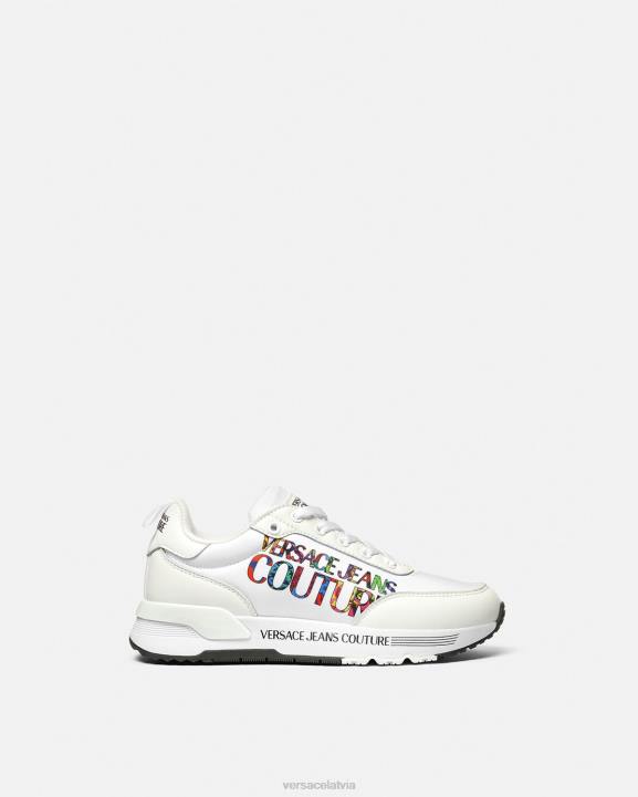 balts kurpes Versace 806B2281 sievietes dinamiskas sporta kurpes ar logotipu