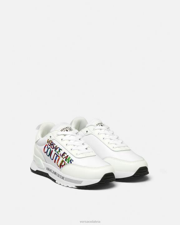 balts kurpes Versace 806B2281 sievietes dinamiskas sporta kurpes ar logotipu