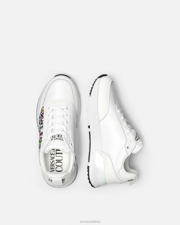 balts kurpes Versace 806B2281 sievietes dinamiskas sporta kurpes ar logotipu