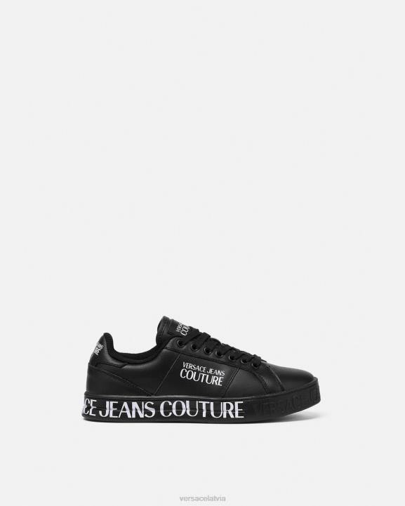 melns kurpes Versace 806B2278 sievietes court 88 logo kedas