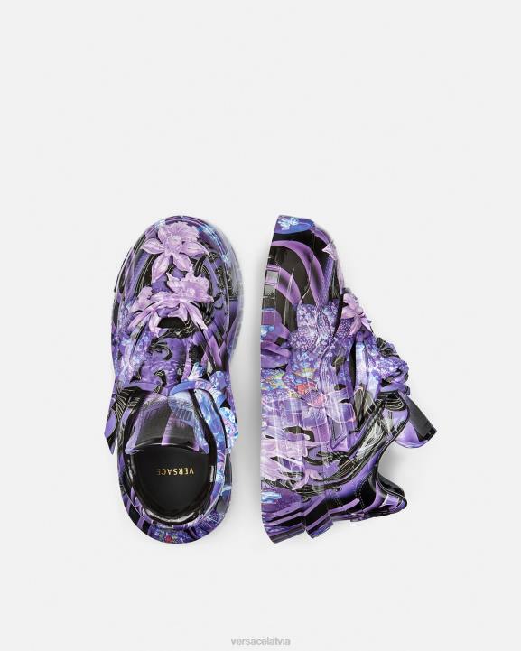 violeta un apdruka kurpes Versace 806B512 sievietes orchid barocco odissea kedas