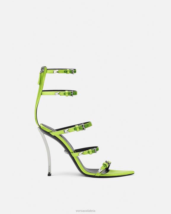 dzeltens kurpes Versace 806B399 sievietes pin-point sandales