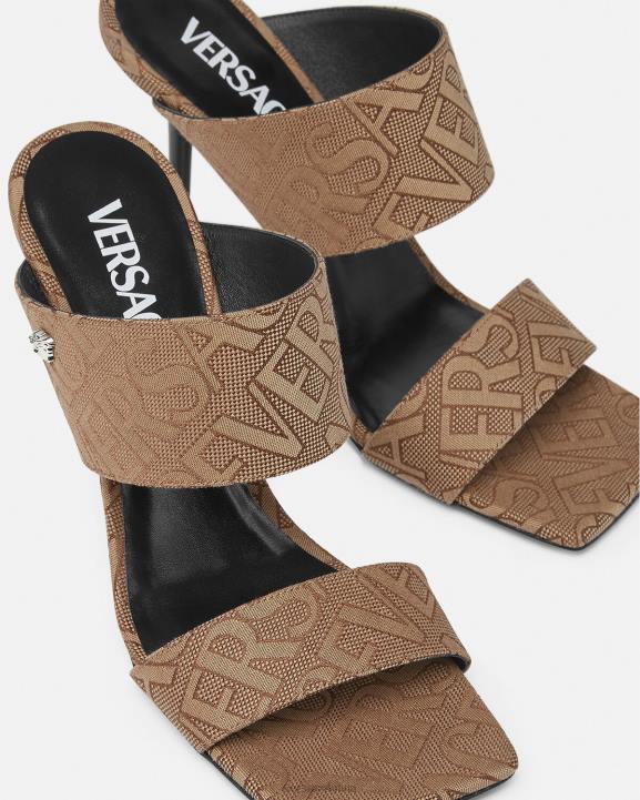 brūns kurpes Versace 806B439 sievietes visur augstpapēžu mūļi