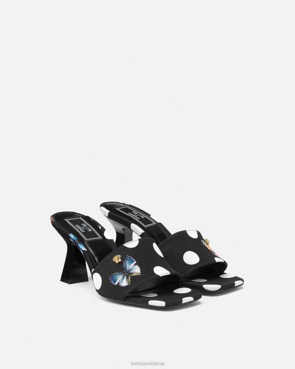 drukāt kurpes Versace 806B432 sievietes tauriņi audekls mūļi