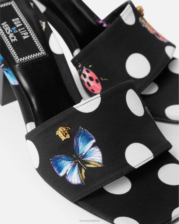 drukāt kurpes Versace 806B432 sievietes tauriņi audekls mūļi