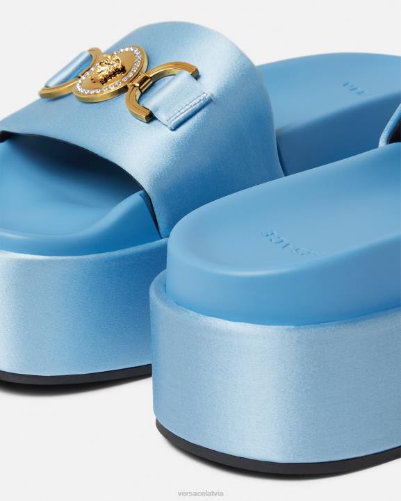 gaiši zils kurpes Versace 806B456 sievietes medusa \'95 platformas sandales
