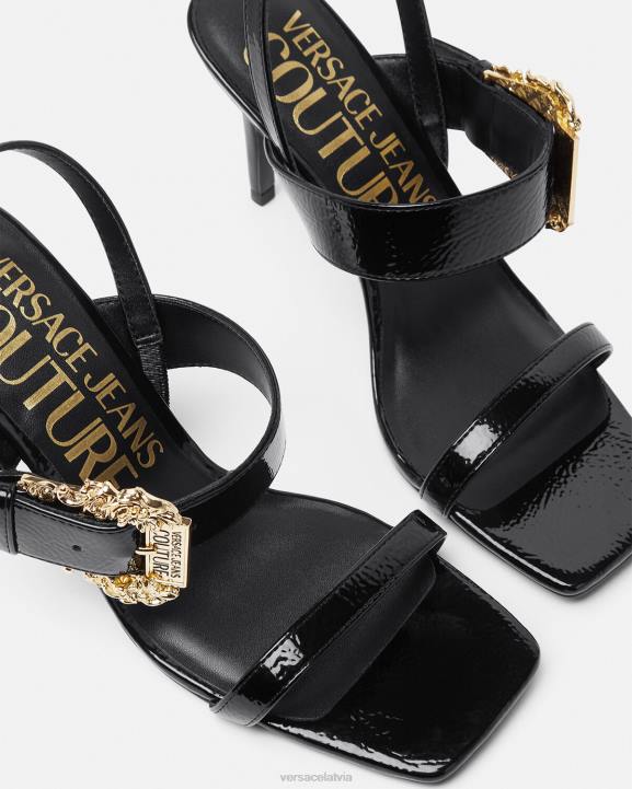 melns kurpes Versace 806B2257 sievietes baroka stila emīlijas slingback sandales