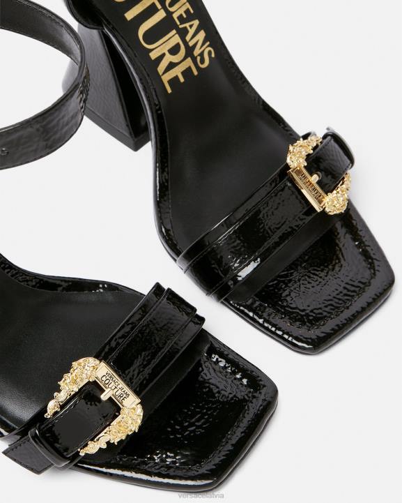 melns kurpes Versace 806B2293 sievietes kirsten baroka sprādzes sandales