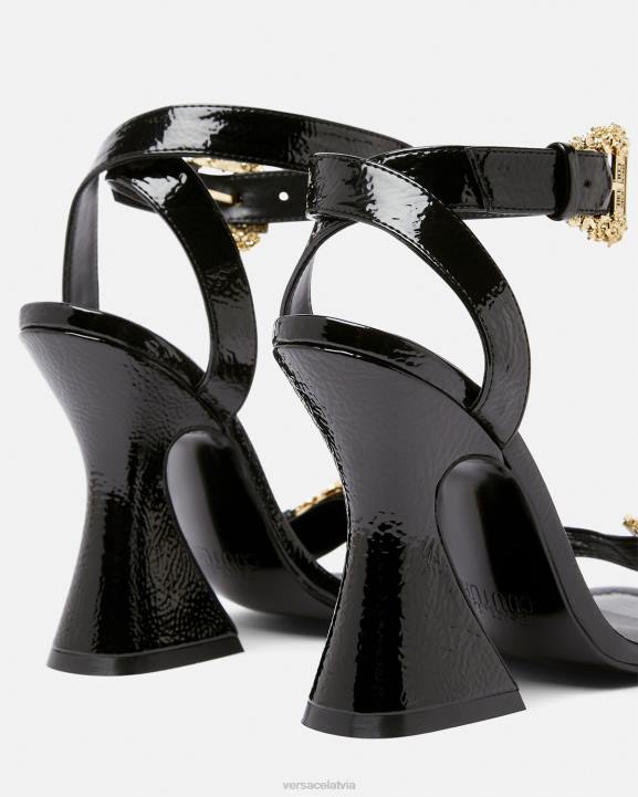 melns kurpes Versace 806B2293 sievietes kirsten baroka sprādzes sandales