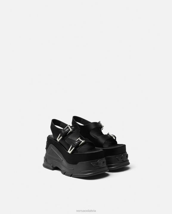 melns kurpes Versace 806B438 sievietes medūzas himnas platformas sandales