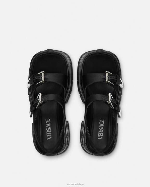 melns kurpes Versace 806B438 sievietes medūzas himnas platformas sandales