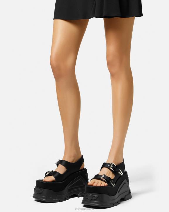 melns kurpes Versace 806B438 sievietes medūzas himnas platformas sandales