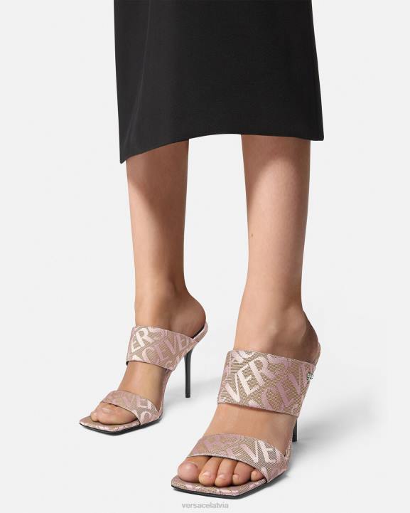 rozā kurpes Versace 806B440 sievietes visur augstpapēžu mūļi