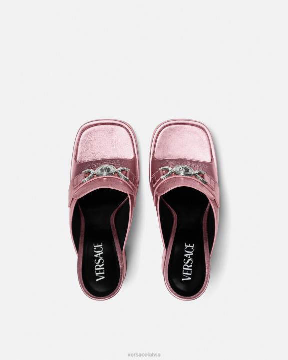 rozā kurpes Versace 806B444 sievietes medusa \'95 platformas mūļi