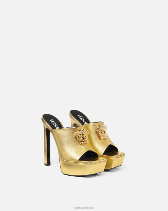 zelts kurpes Versace 806B466 sievietes la medusa platformas mūļi