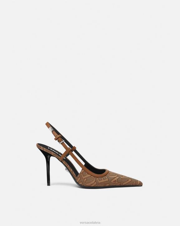brūns kurpes Versace 806B481 sievietes visa veida sling-back sūkņi