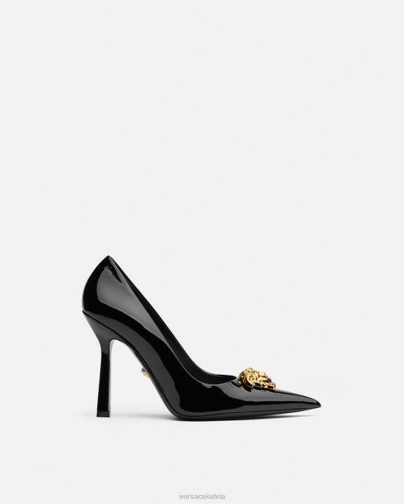 melns kurpes Versace 806B488 sievietes la medusa lakādas sūkņi