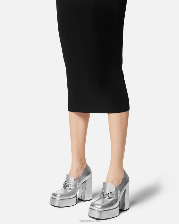 pelēks kurpes Versace 806B483 sievietes medusa \'95 metāla platformas sūkņi