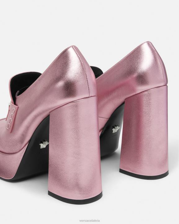 rozā kurpes Versace 806B484 sievietes medusa \'95 metāla platformas sūkņi