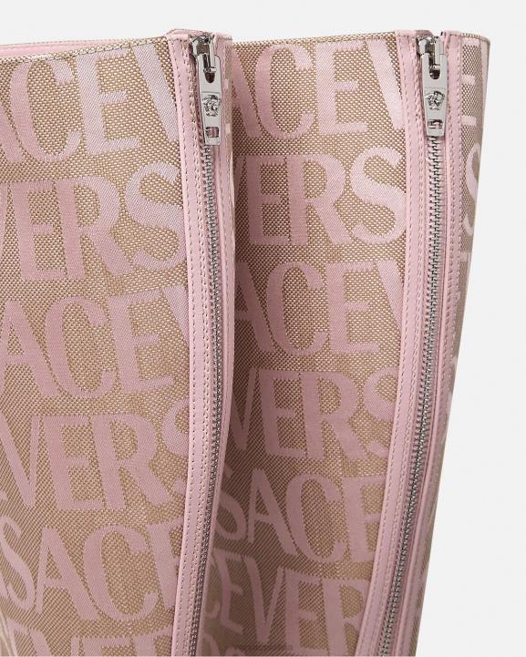 rozā kurpes Versace 806B476 sievietes visapkārt zābaki līdz ceļiem