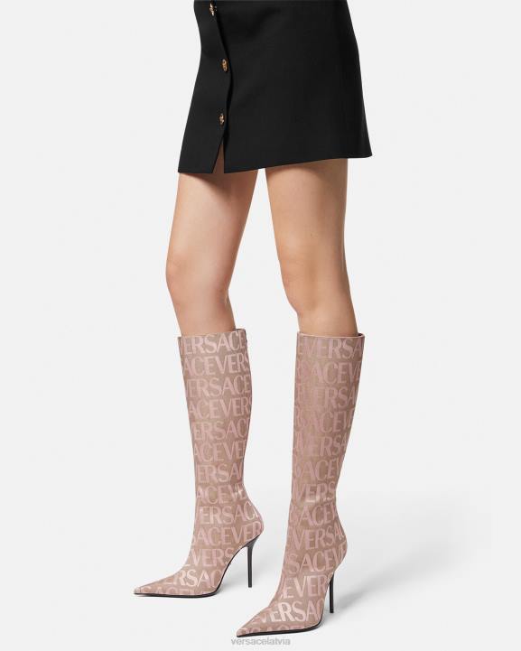 rozā kurpes Versace 806B476 sievietes visapkārt zābaki līdz ceļiem