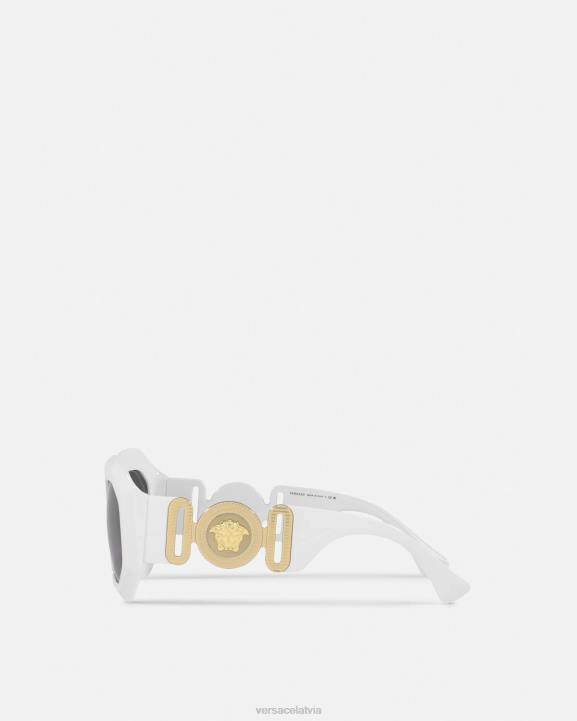 balts Piederumi Versace 806B634 sievietes maxi medusa biggie kvadrātveida saulesbrilles