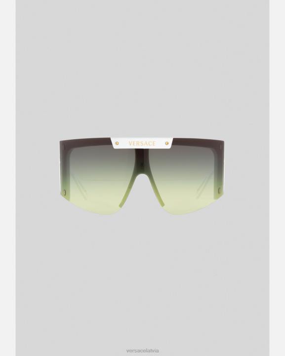 balts melns Piederumi Versace 806B671 sievietes medusa ikonu vairoga saulesbrilles