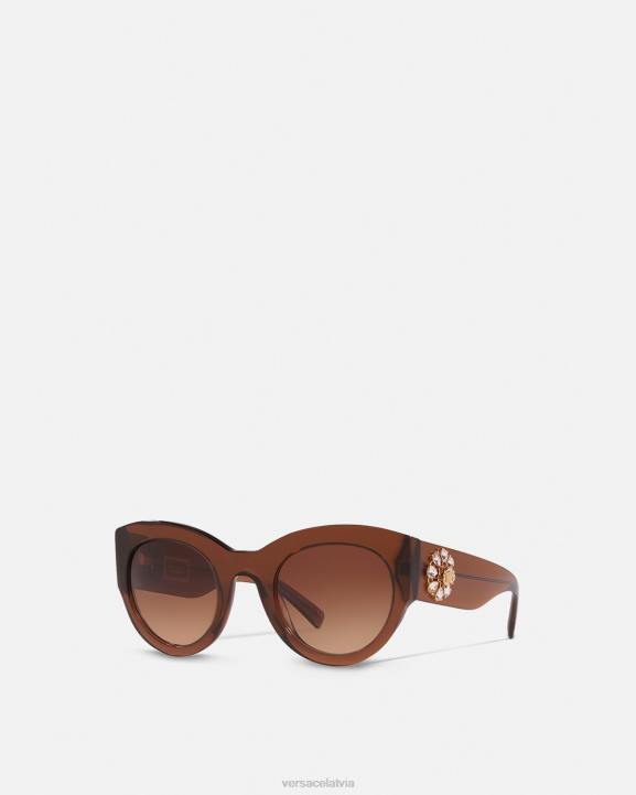 brūns Piederumi Versace 806B683 sievietes tribute jewel saulesbrilles