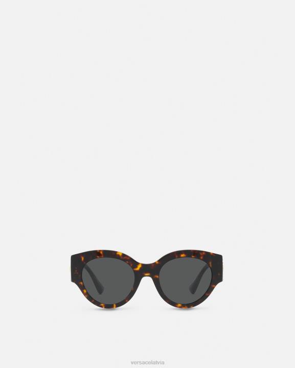 havana Piederumi Versace 806B628 sievietes spilgtas medūzas kristāla saulesbrilles