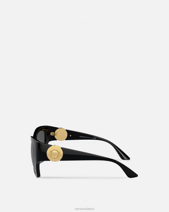 melns Piederumi Versace 806B584 sievietes medusa skrejceļa kvadrātveida saulesbrilles