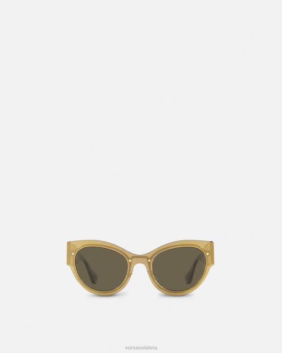 zelts Piederumi Versace 806B702 sievietes medusa biggie kaķu acu saulesbrilles