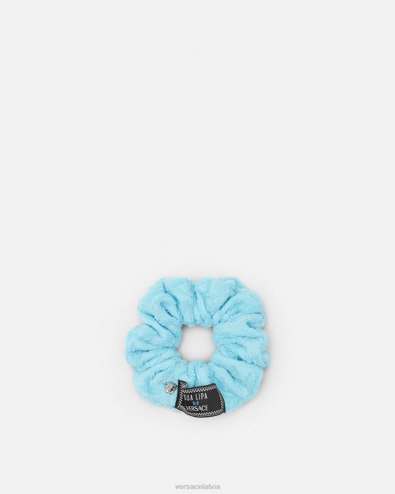 gaiši zils Piederumi Versace 806B867 sievietes Allover dvieļu scrunchie