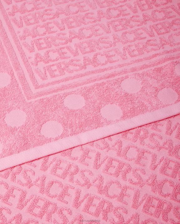 rozā apakšveļa un pludmales apģērbs Versace 806B1196 sievietes allover polka dot vannas dvielis