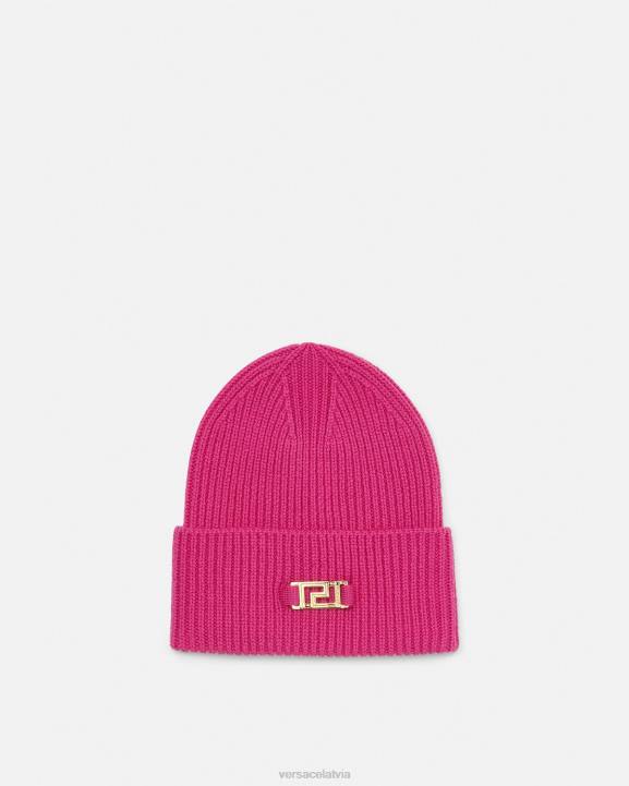 fuksija Piederumi Versace 806B877 sievietes greca rievota beanie
