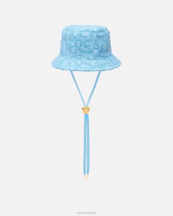 gaiši zils Piederumi Versace 806B858 sievietes visa dvieļu spaiņa cepure