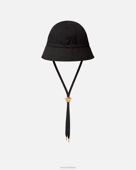 melns Piederumi Versace 806B1700 sievietes medusa kausa cepure