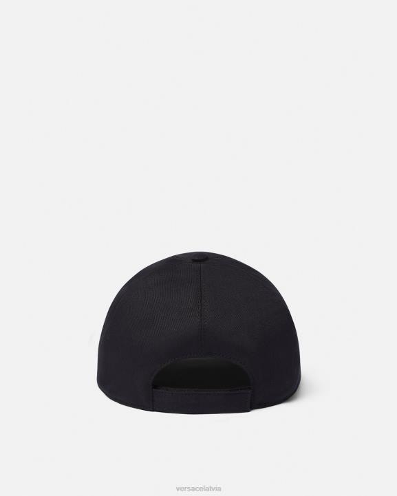 melns Piederumi Versace 806B879 sievietes izšūts logo vāciņš