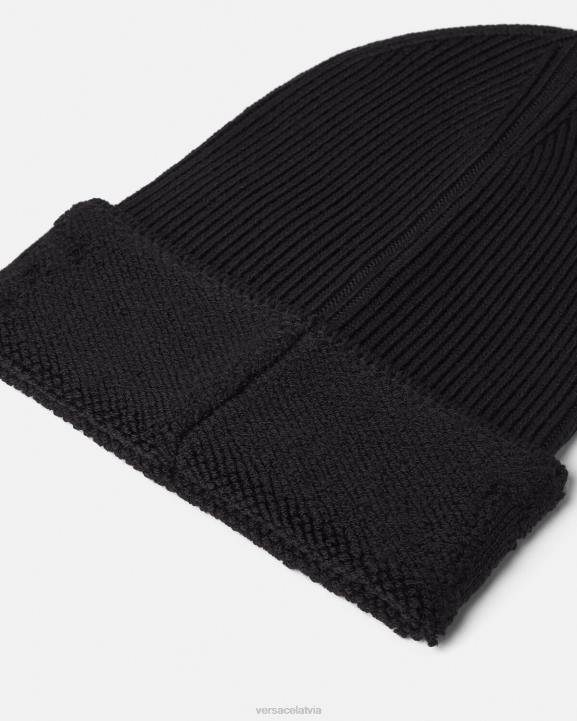 melns Piederumi Versace 806B906 sievietes logo adīta pupiņa