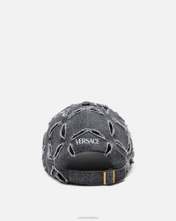 pelēks Piederumi Versace 806B910 sievietes beisbola cepure ar logotipu