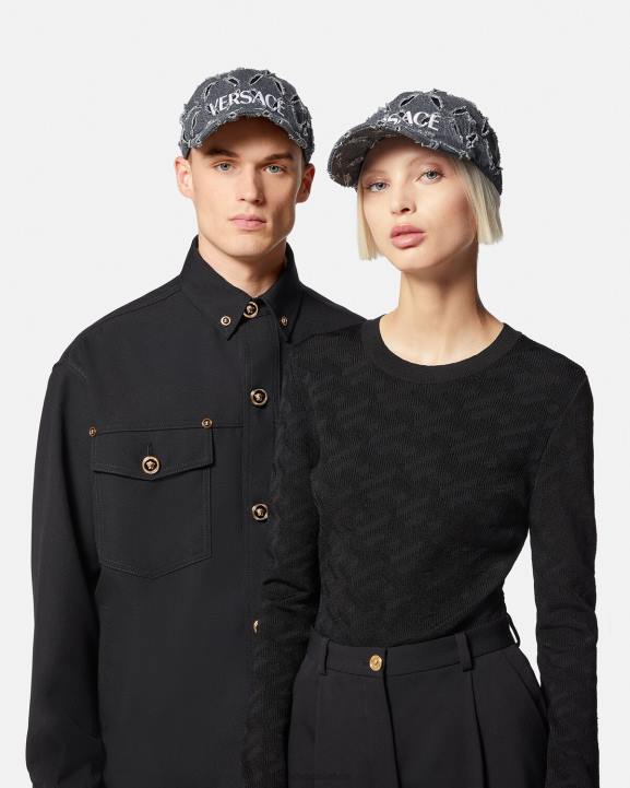 pelēks Piederumi Versace 806B910 sievietes beisbola cepure ar logotipu