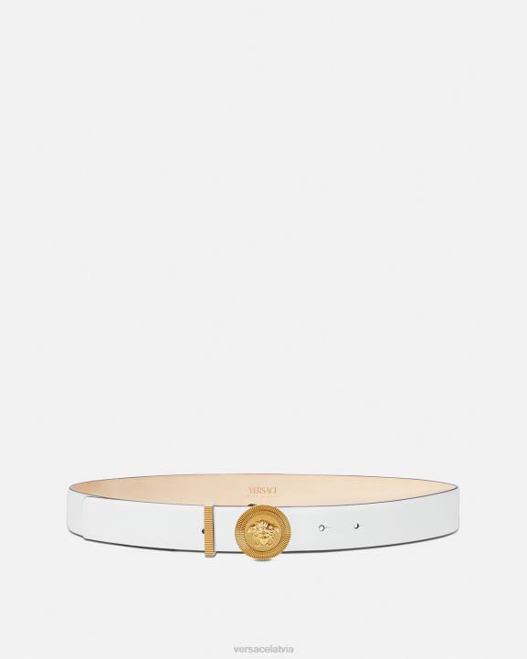 balts Piederumi Versace 806B532 sievietes medusa biggie ādas josta