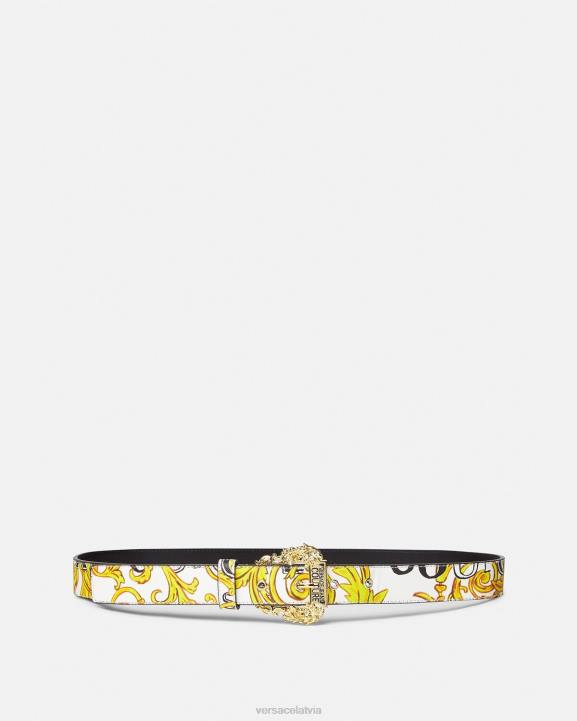 zelts un balts Piederumi Versace 806B2352 sievietes logo couture1 josta