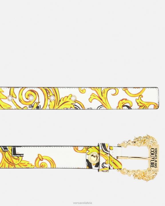 zelts un balts Piederumi Versace 806B2352 sievietes logo couture1 josta