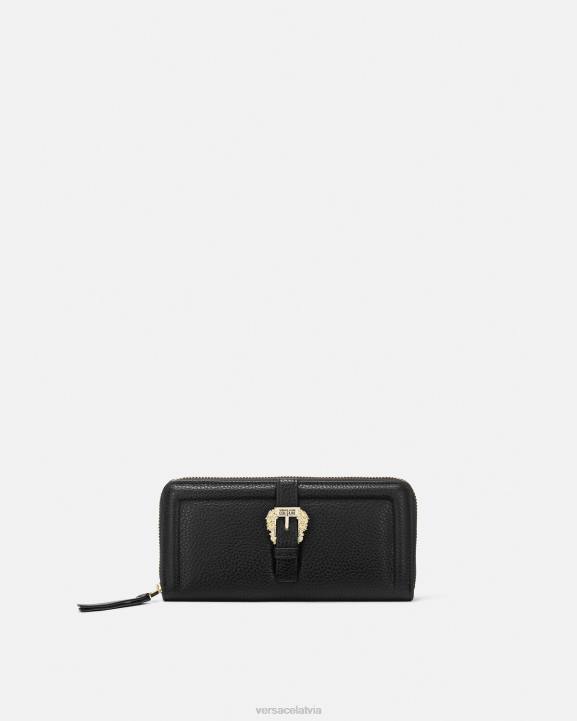 melns Piederumi Versace 806B2320 sievietes couture1 kontinentālais maks