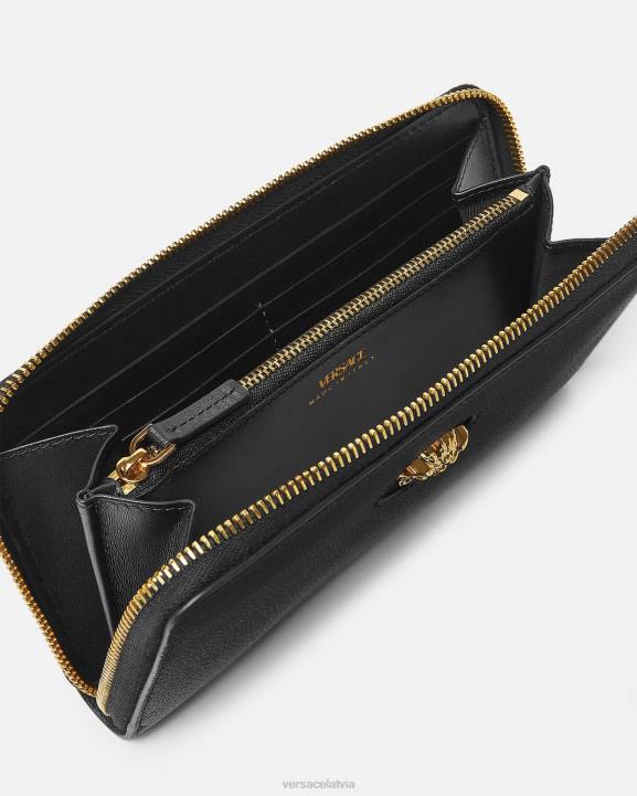 melns Piederumi Versace 806B573 sievietes la medusa kontinentālais maks