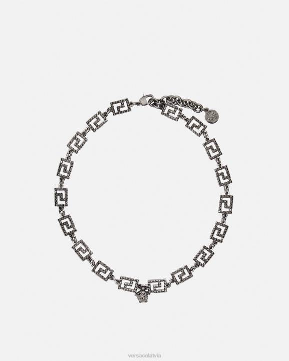 Sudrabs Piederumi Versace 806B764 sievietes greca kaklarota ar radzēm