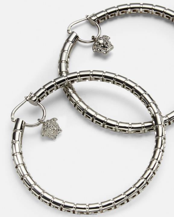 Sudrabs Piederumi Versace 806B833 sievietes greca stīpiņu auskari