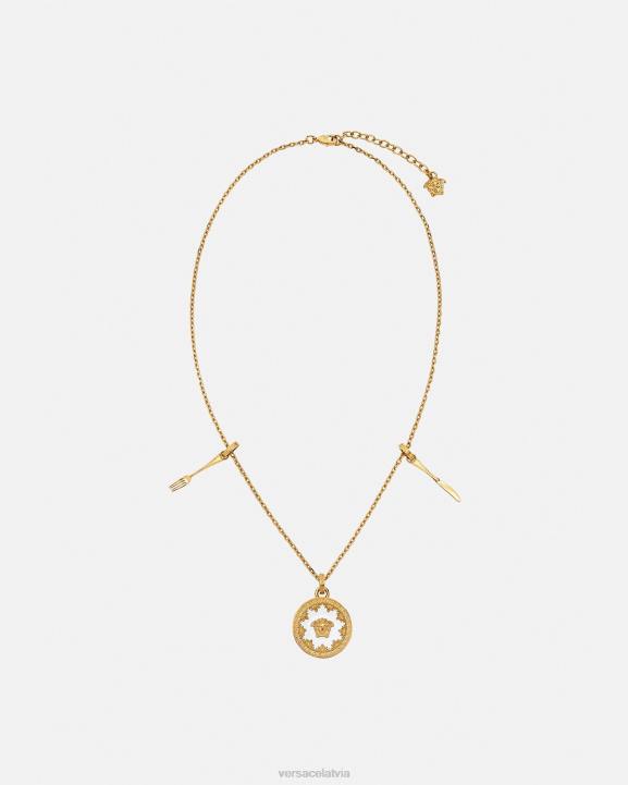 balts Piederumi Versace 806B815 sievietes medūzas plāksnes kaklarota