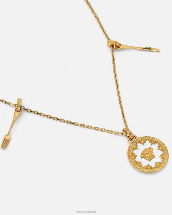 balts Piederumi Versace 806B815 sievietes medūzas plāksnes kaklarota