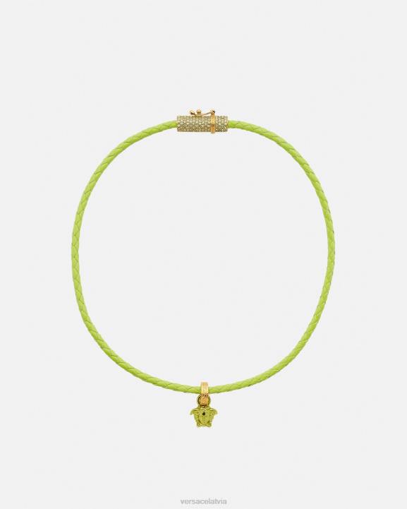 laims Piederumi Versace 806B853 sievietes kristāla medūzas ādas kaklarota